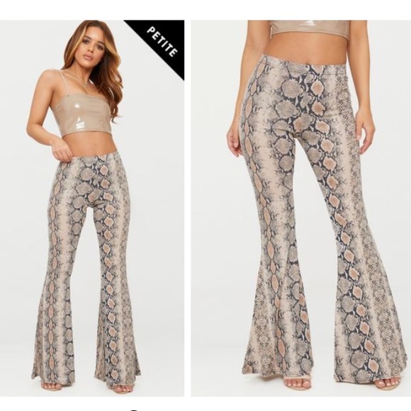 snake flared trousers